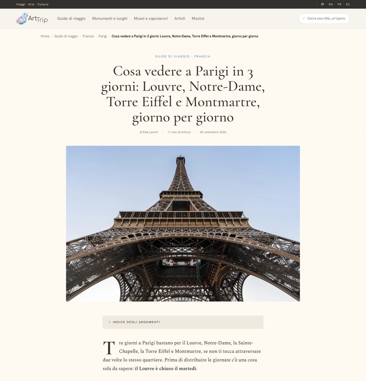 Un article aujourd'hui